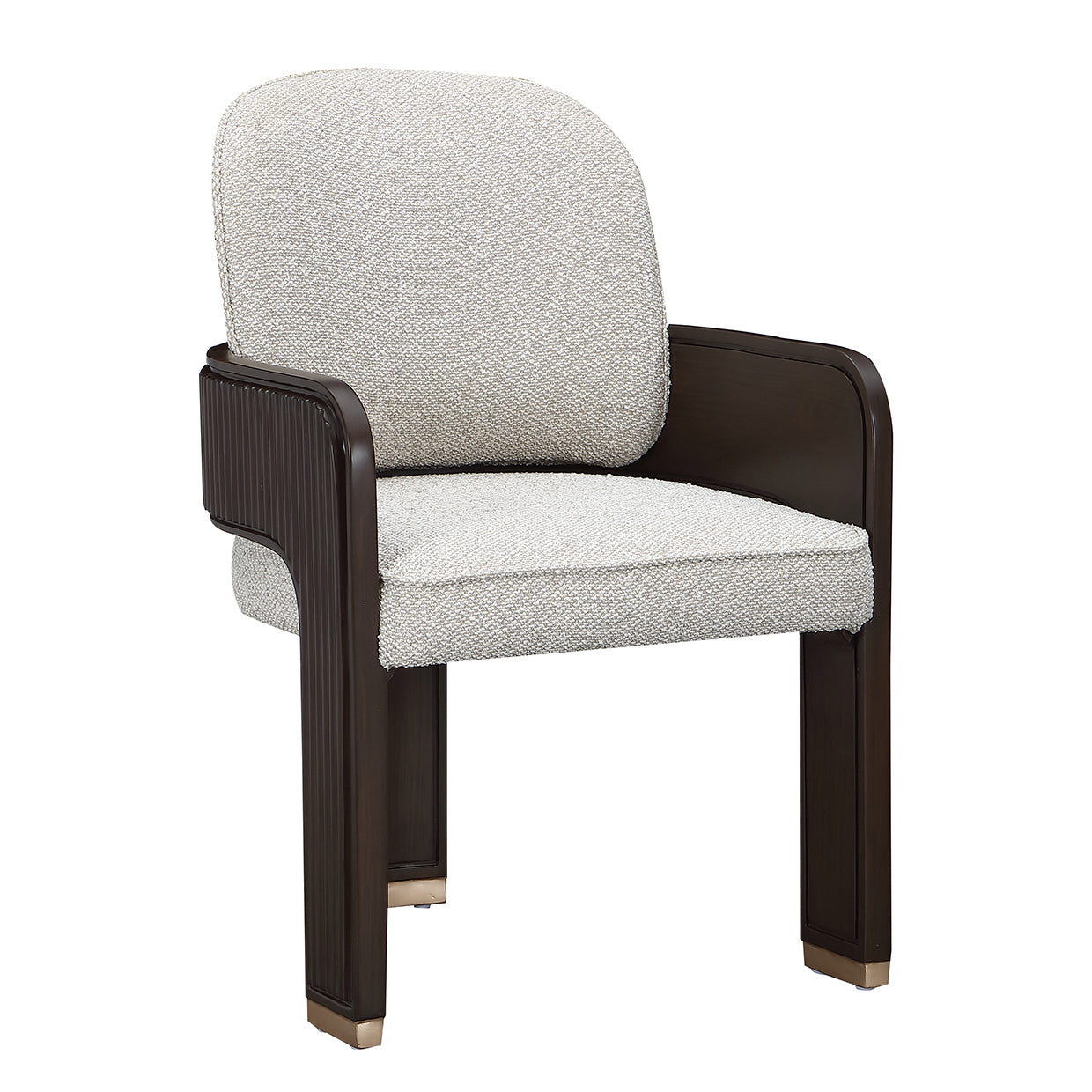 West Kensington Dining Arm Chair - Buff/Medium Espresso