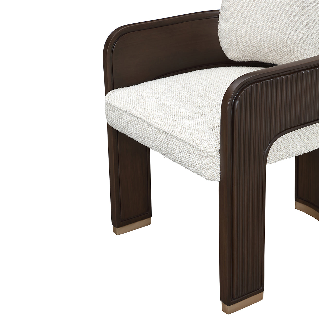 West Kensington Dining Arm Chair - Buff/Medium Espresso