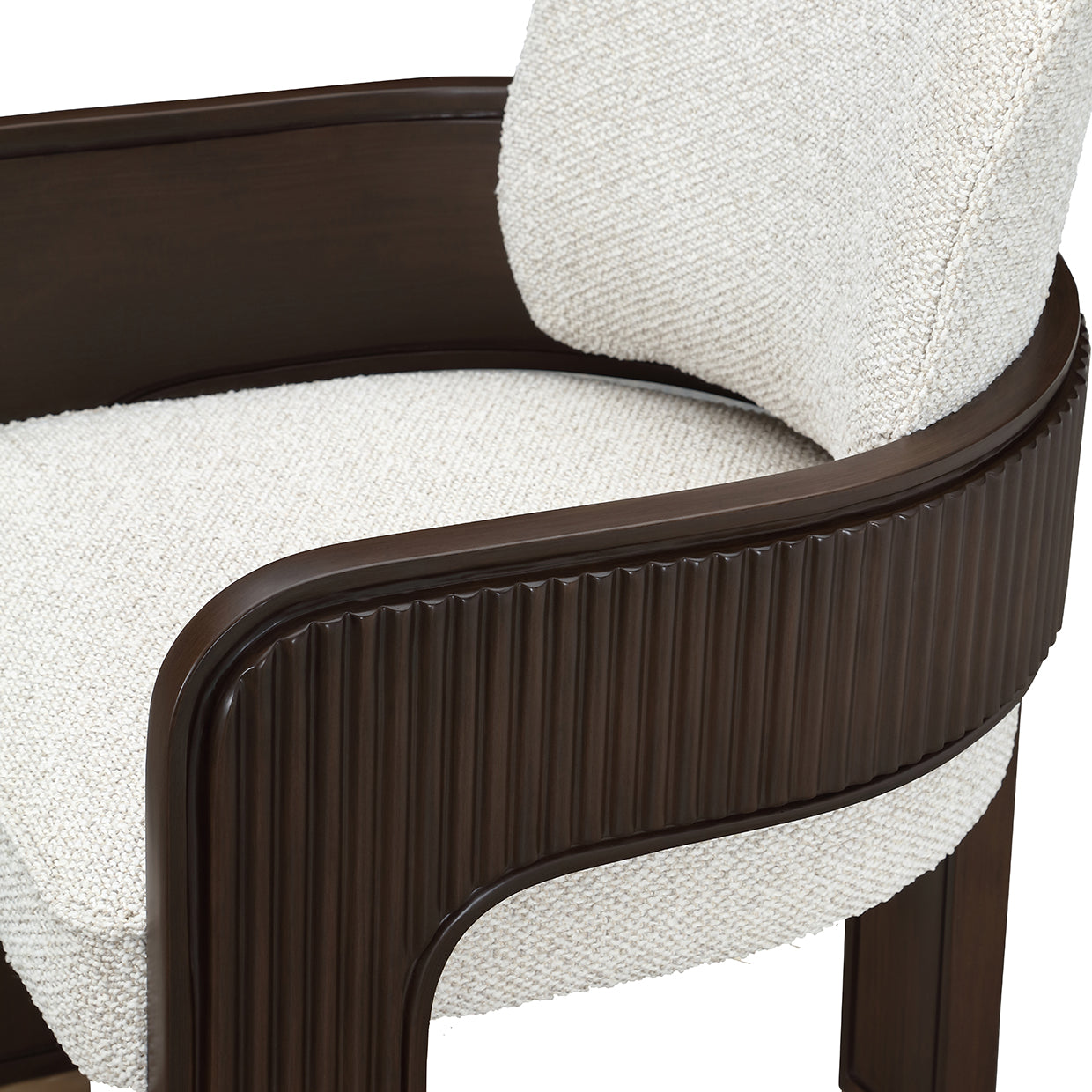 West Kensington Dining Arm Chair - Buff/Medium Espresso