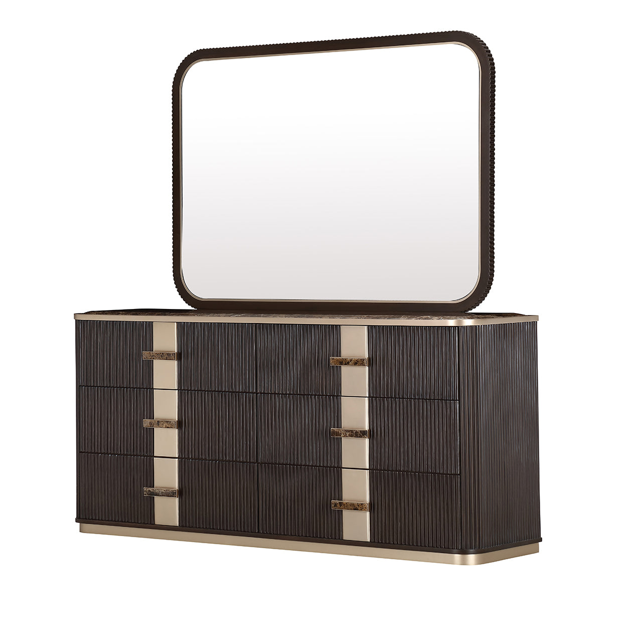 West Kensington Dresser with Mirror - Medium Espresso