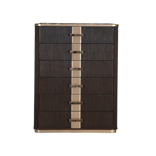 West Kensington Highboy Chest - Medium Espresso