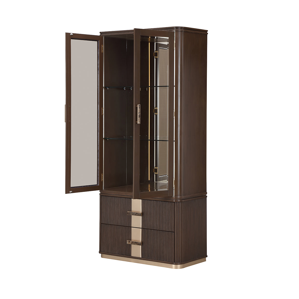 West Kensington Display Cabinet - Medium Espresso