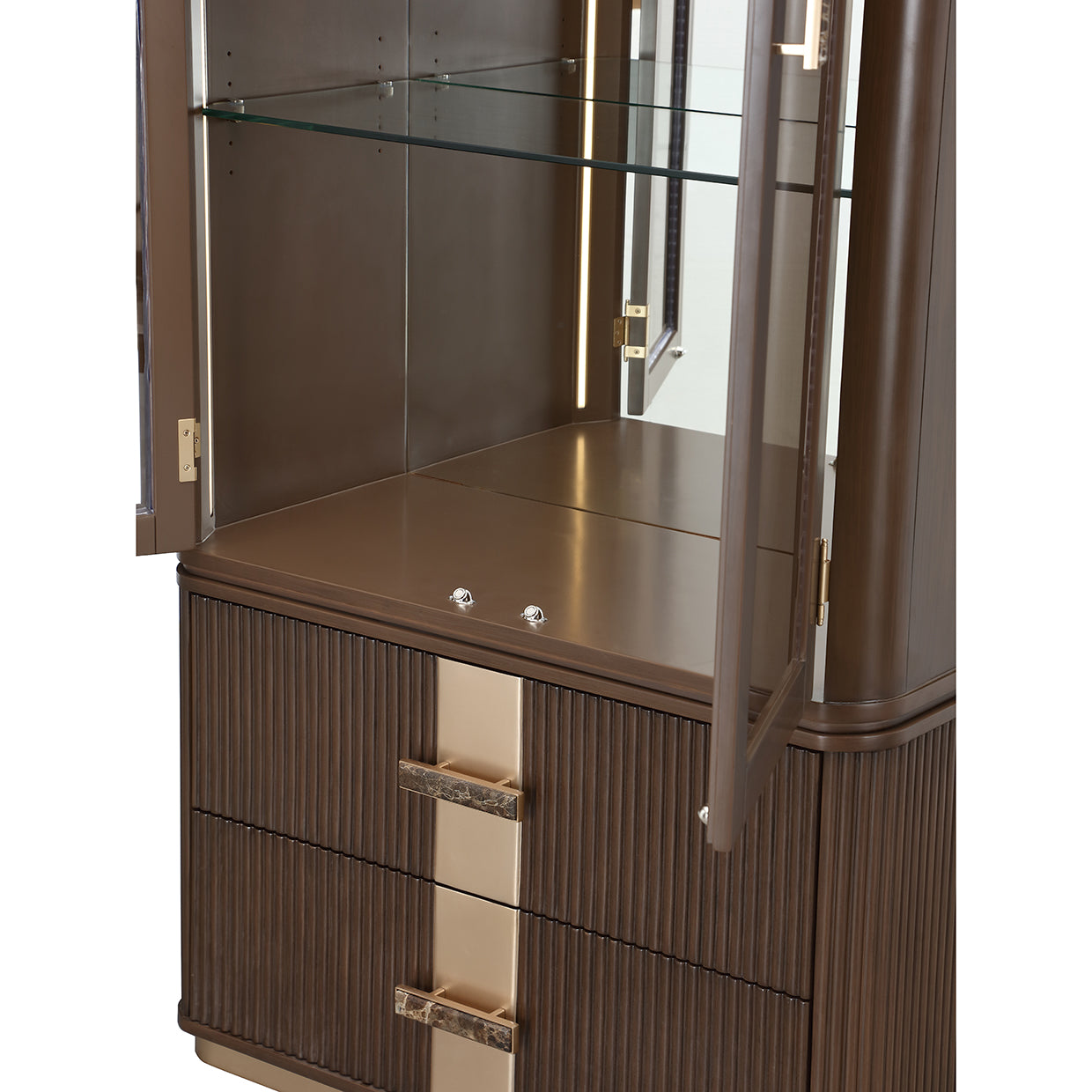 West Kensington Display Cabinet - Medium Espresso