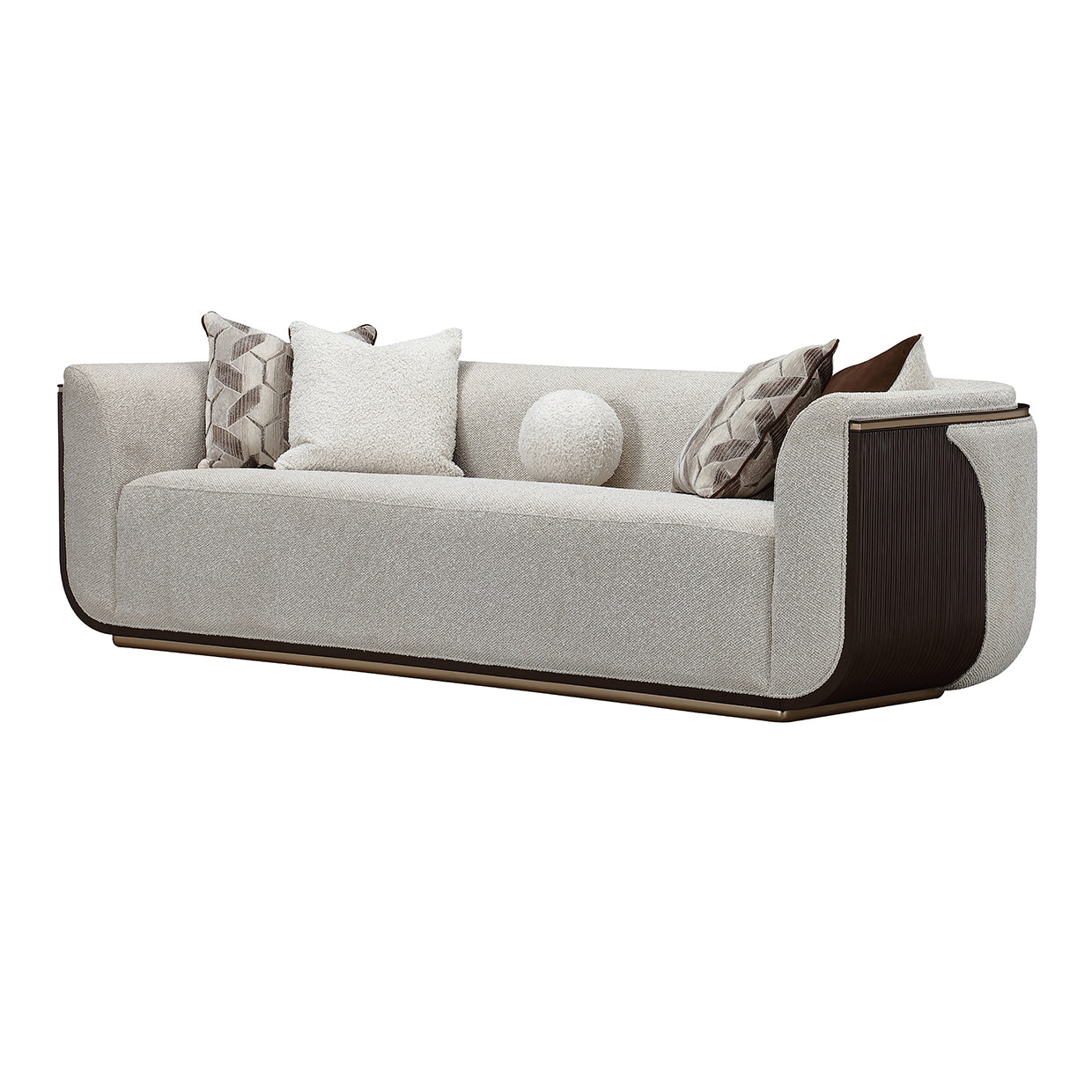 West Kensington Sofa - Buff/Medium Espresso