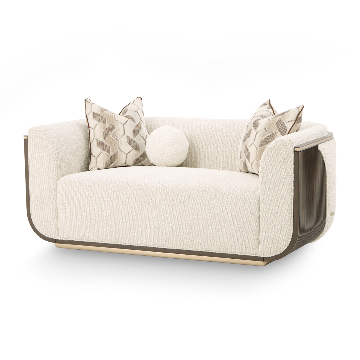 West Kensington Loveseat - Buff/Medium Espresso