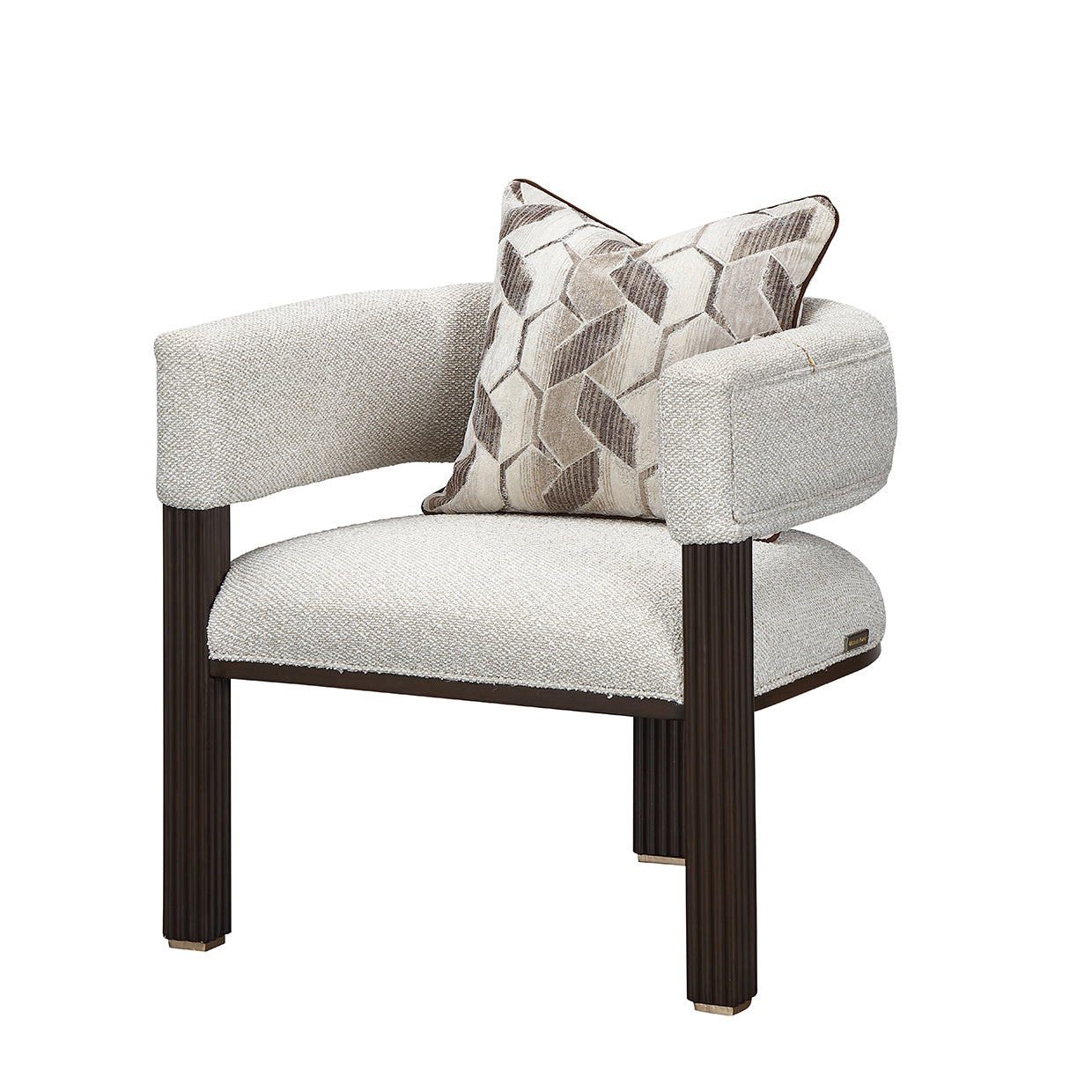 West Kensington Accent Chair - Buff/Medium Espresso
