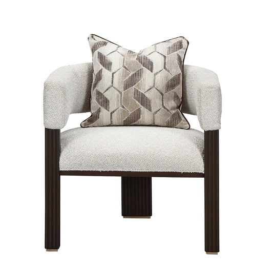 West Kensington Accent Chair - Buff/Medium Espresso