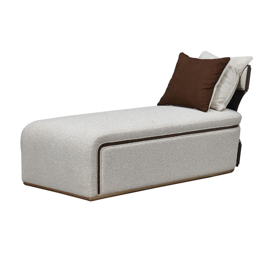 West Kensington Chaise - Buff/Medium Espresso