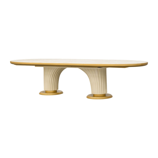 Scotts Square Oval Dining Table - Light Champagne