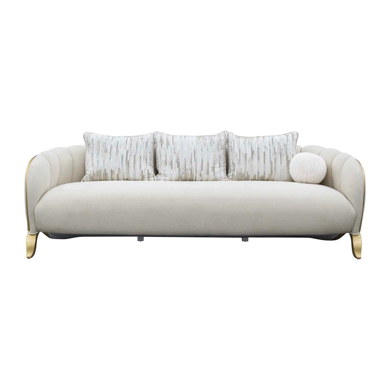 Scotts Square Sofa - Cornsilk/Light Champagne