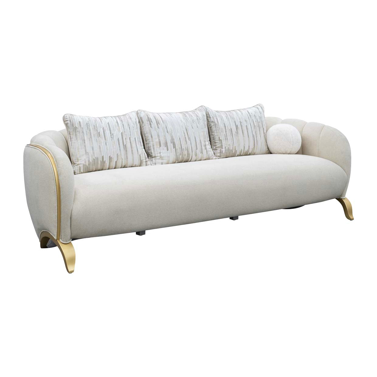 Scotts Square Sofa - Cornsilk/Light Champagne