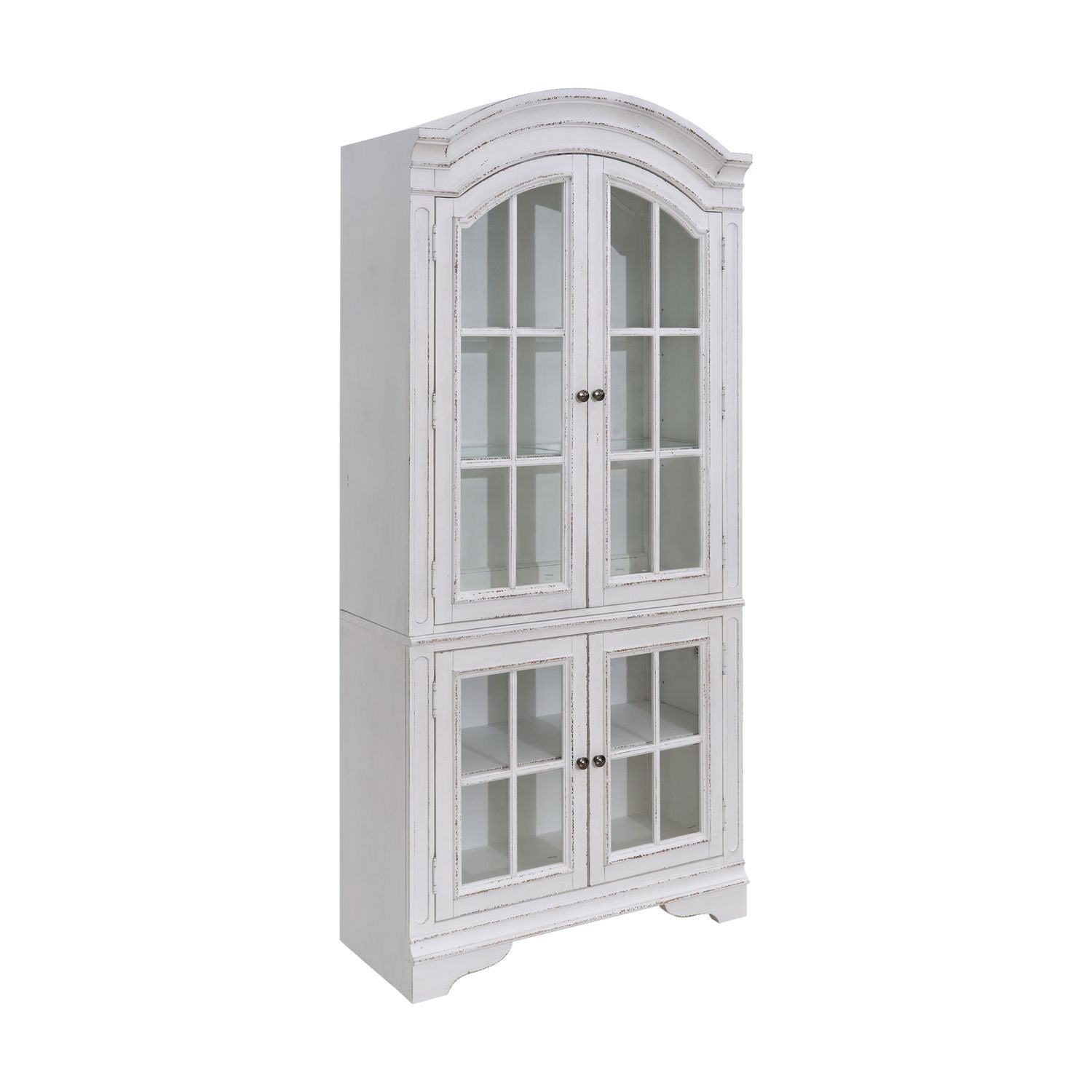 Magnolia Manor - Display Cabinet - Antique White / Weathered Bark