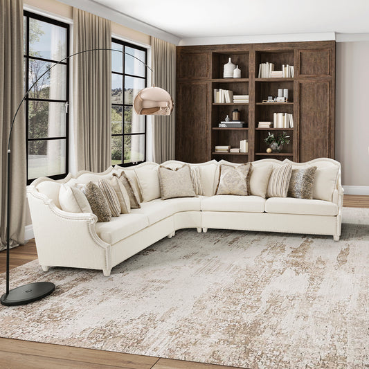 Chemberi 4 pc Sectional classic Pearl