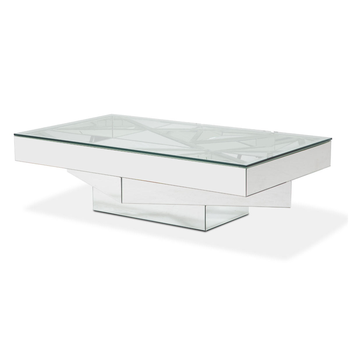 Montreal Rectangular Cocktail Table with Glass Top