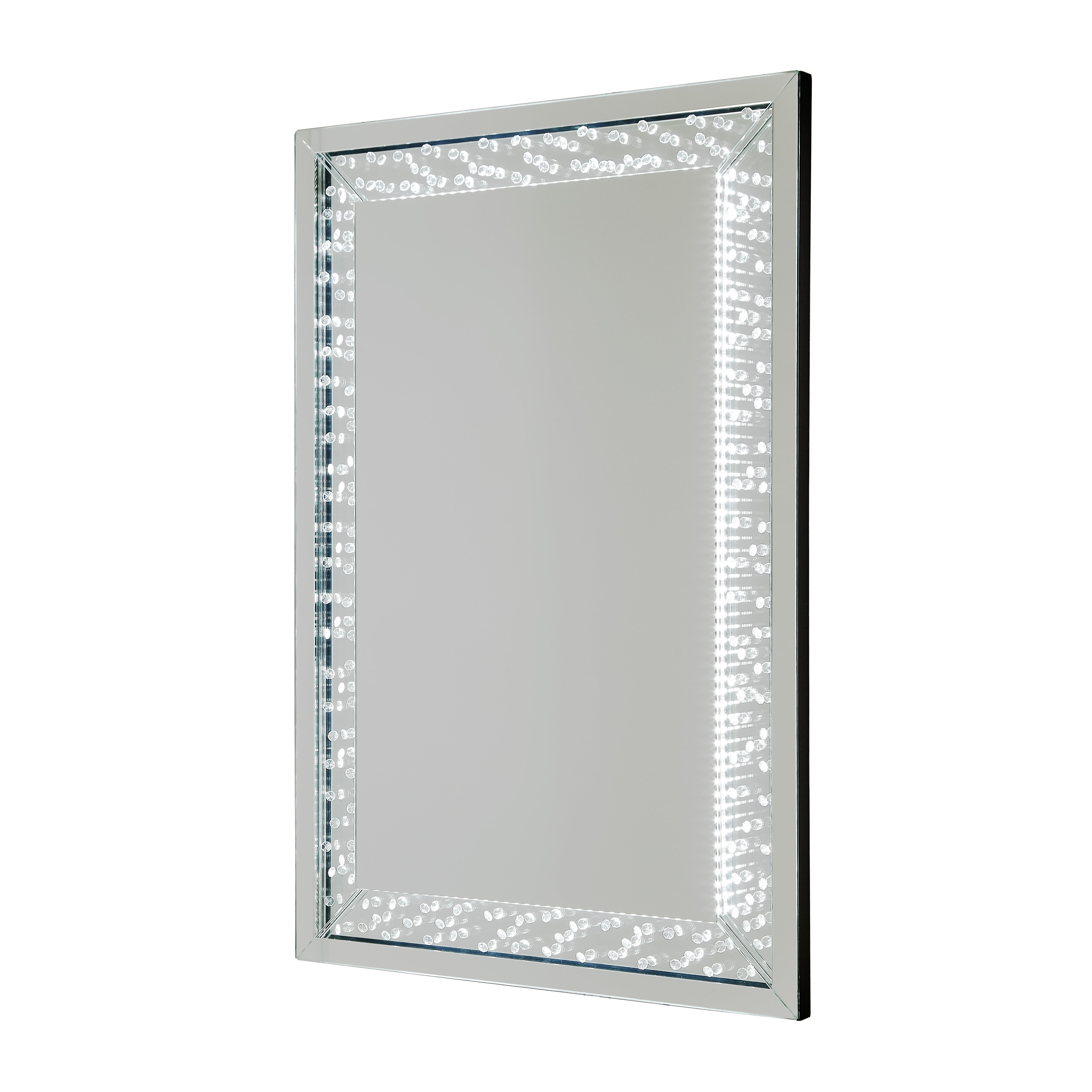 Montreal Crystal Framed Wall Mirror with LED Lighting