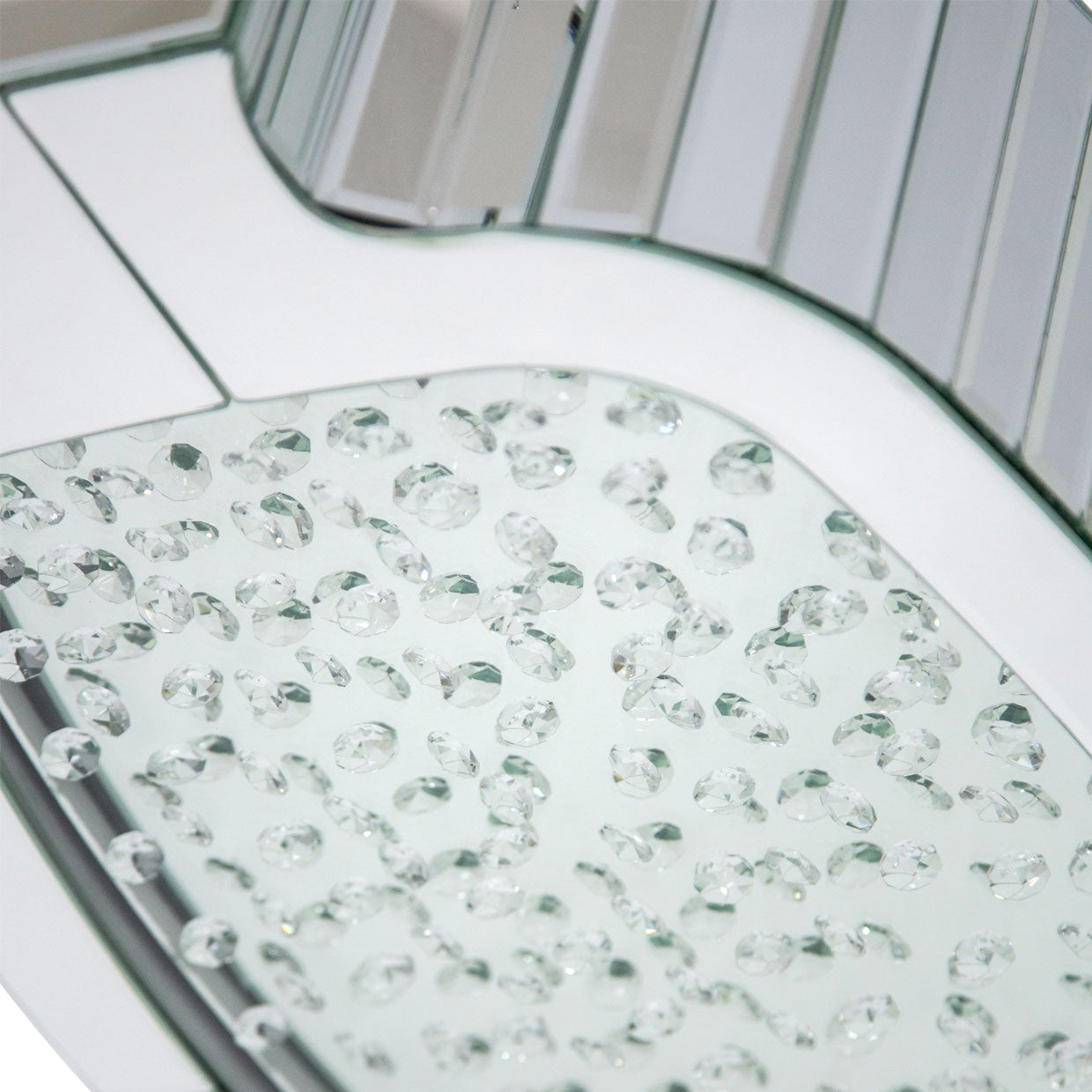 Montreal Mirrored Flower Vase with Crystal Accents