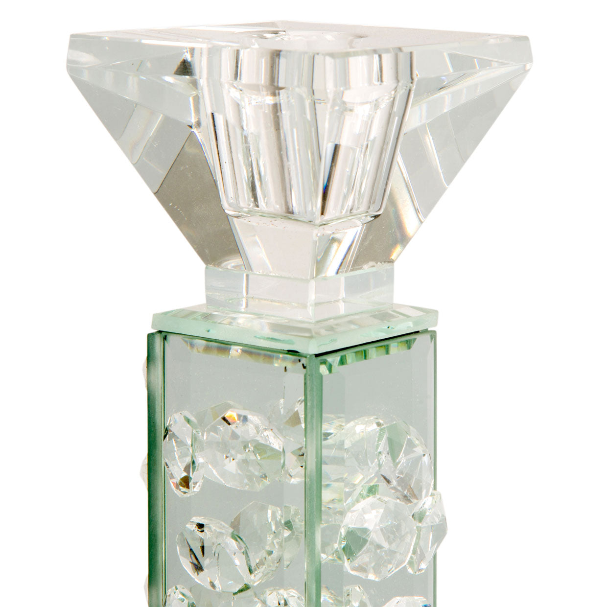 Montreal 22" Slender Crystal Candlestick, Set of 6