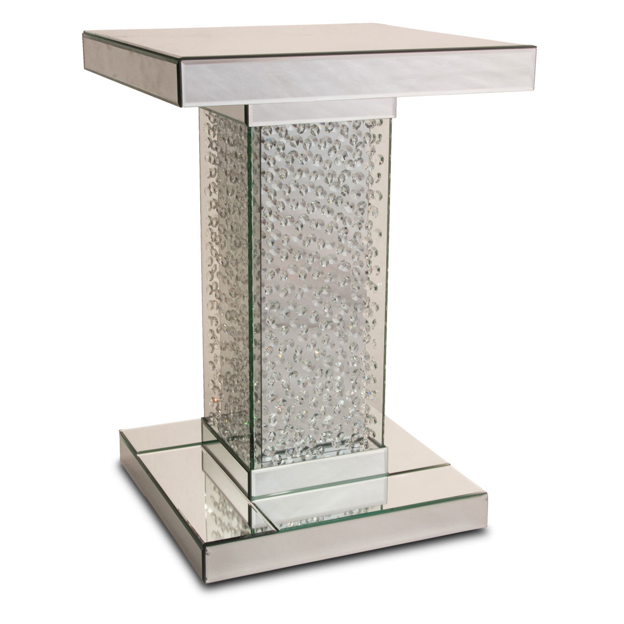 Montreal 26" Pedestal End Table with Crystal Accents