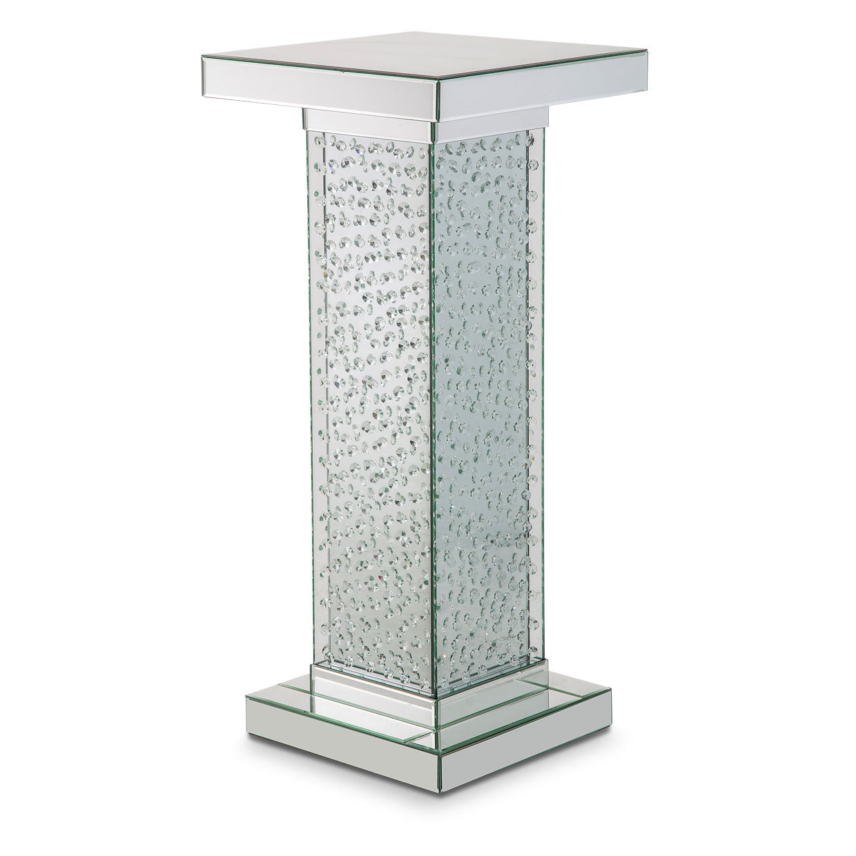 Montreal 36" Pedestal End Table with Crystal Accents