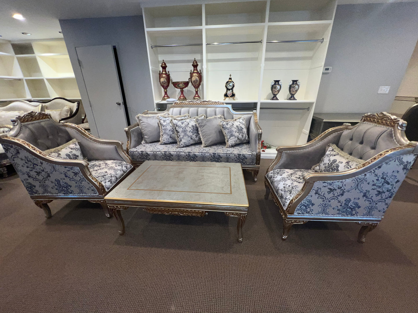 Classical Sina - Sofa, 2 Chairs, and Cocktail Table Set