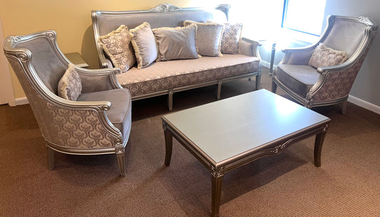 Classical Zaid Sofa and 2 Chairs Set