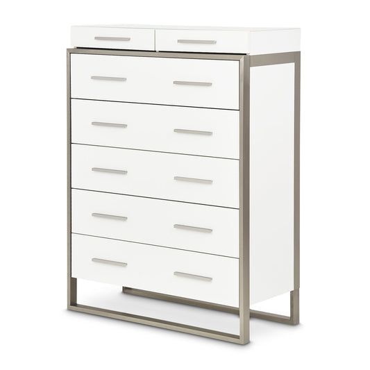 Marquee 7-Drawer Chest - Cloud White
