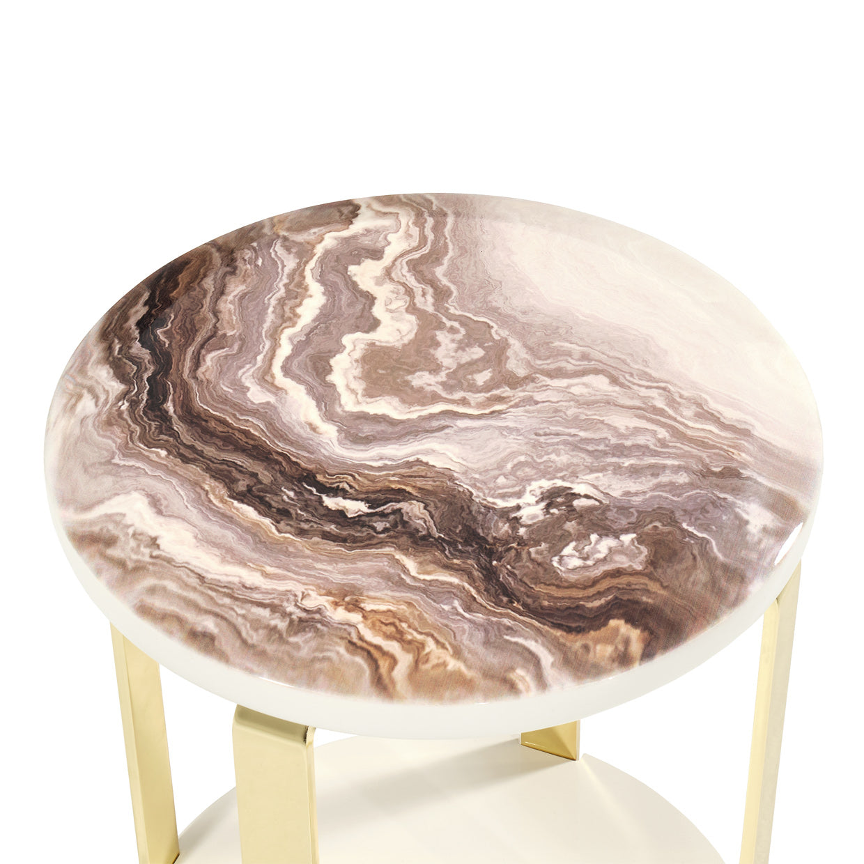 Ariana Chairside Table - Gold