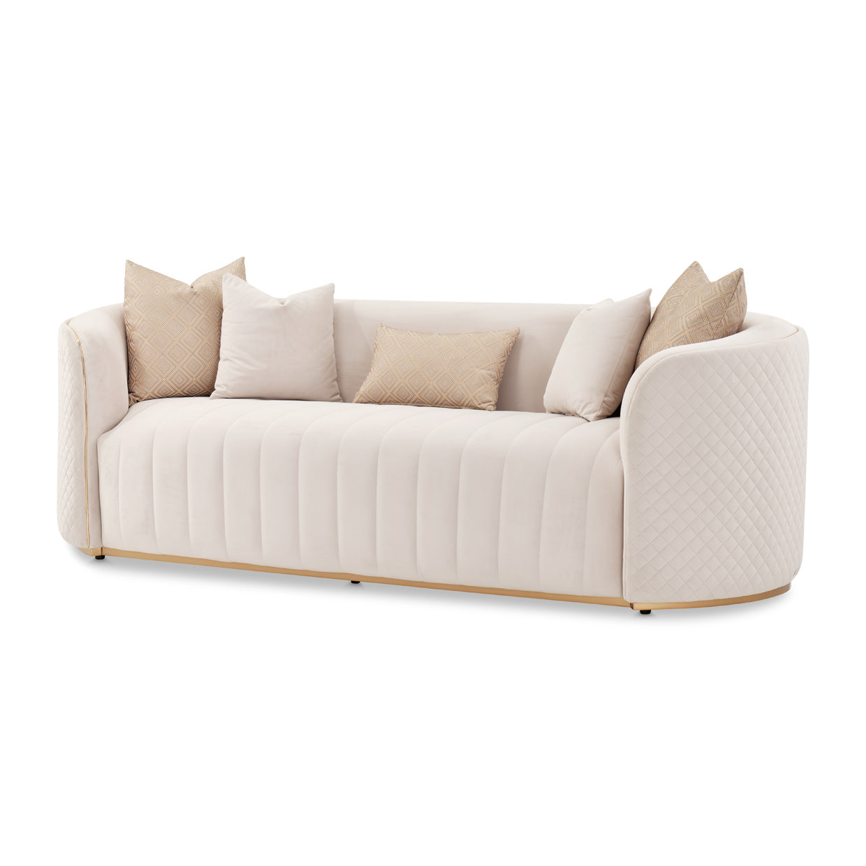 Ariana Sofa - Beige/Gold