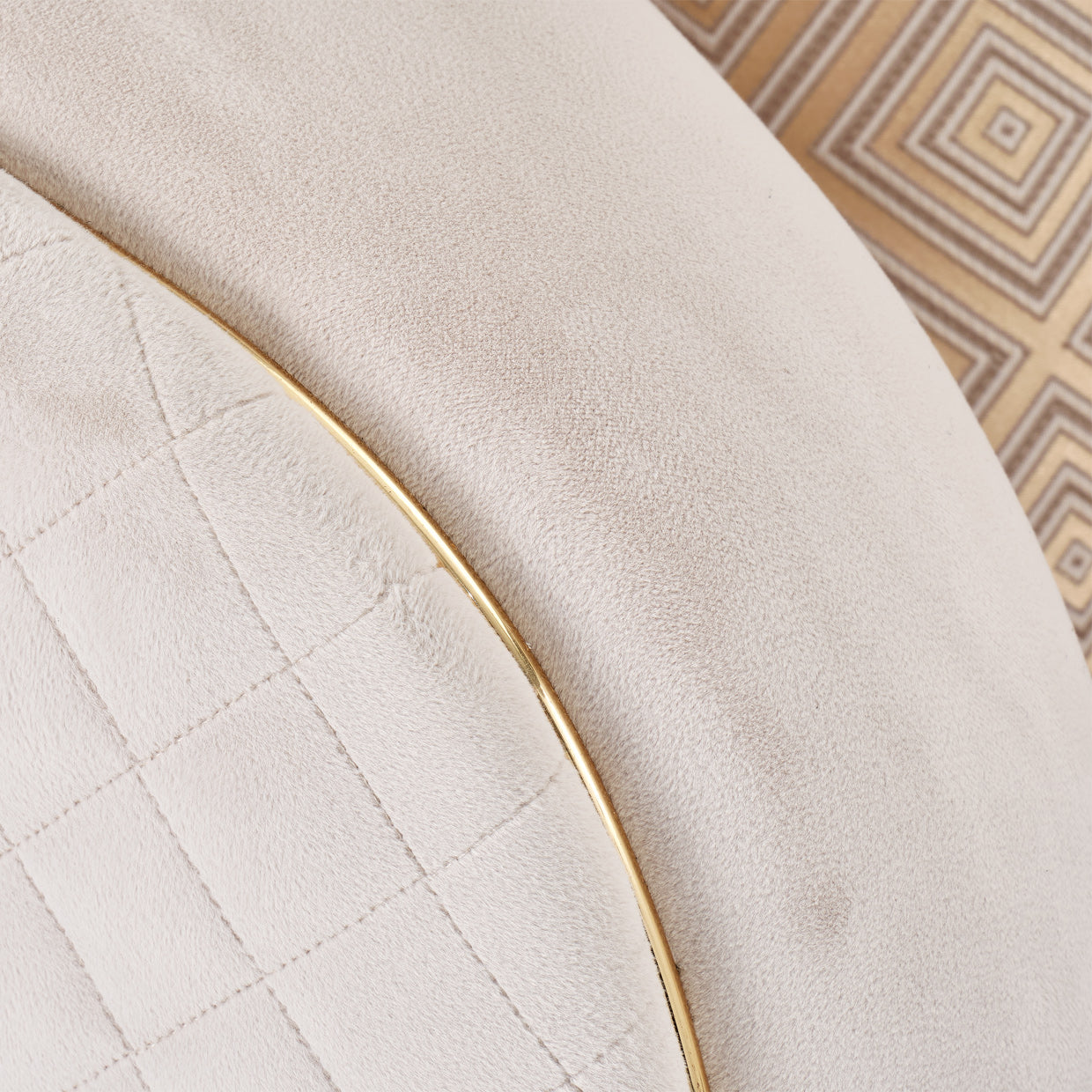 Ariana Sofa - Beige/Gold