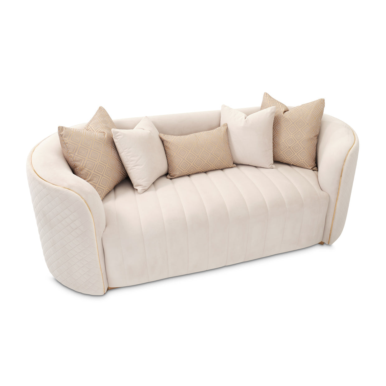 Ariana Loveseat - Beige/Gold
