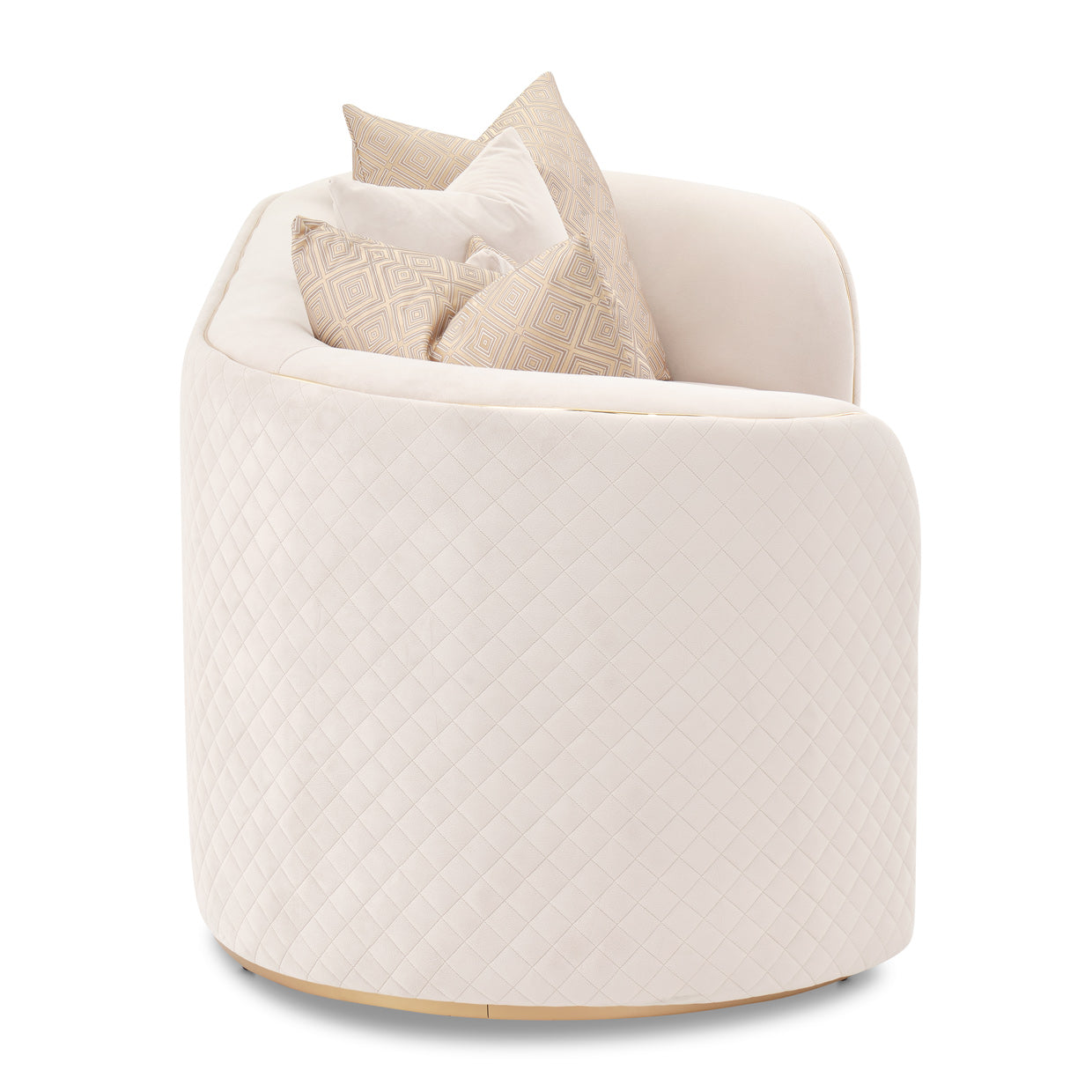 Ariana Loveseat - Beige/Gold