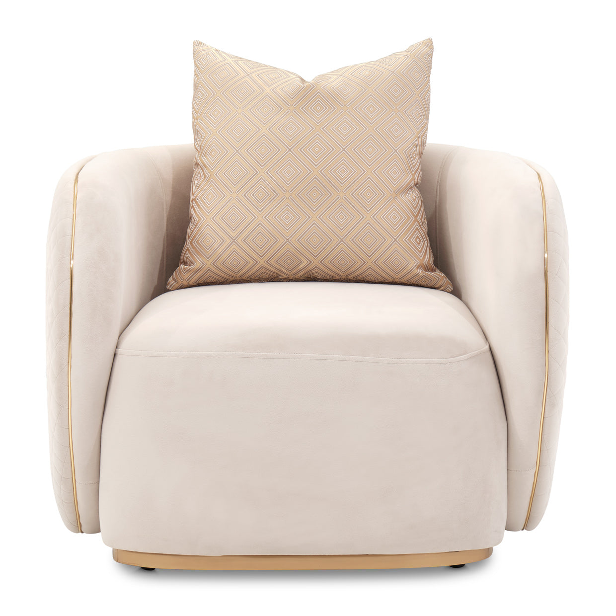 Ariana Accent Chair - Beige/Gold