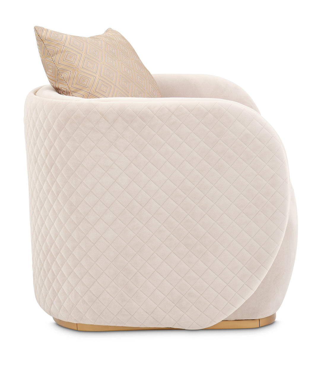Ariana Accent Chair - Beige/Gold