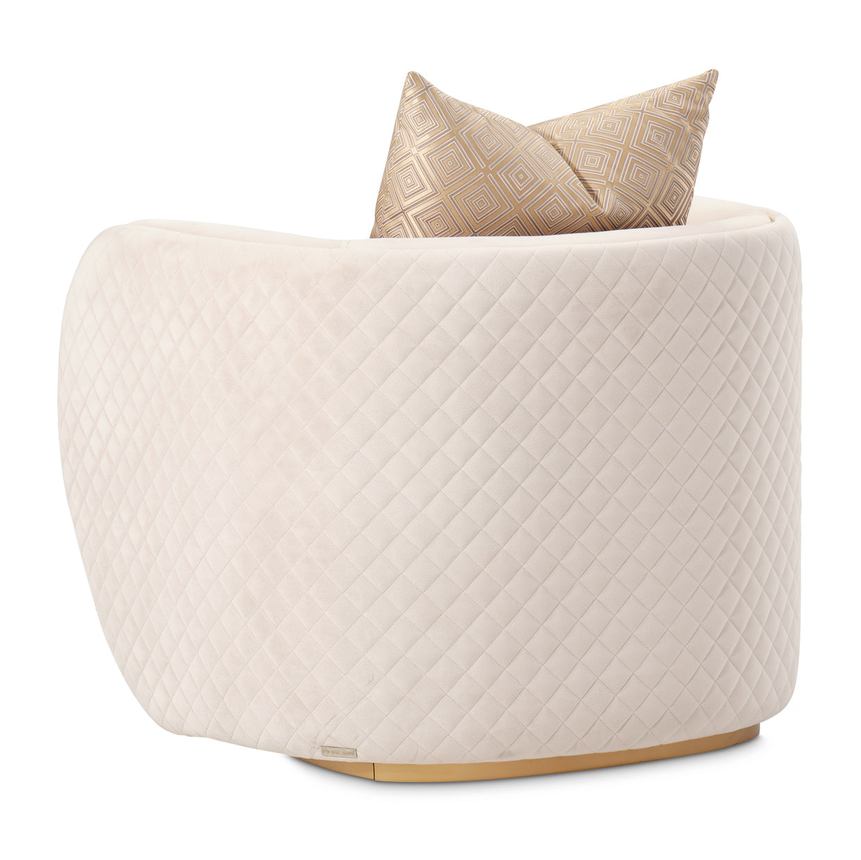 Ariana Accent Chair - Beige/Gold
