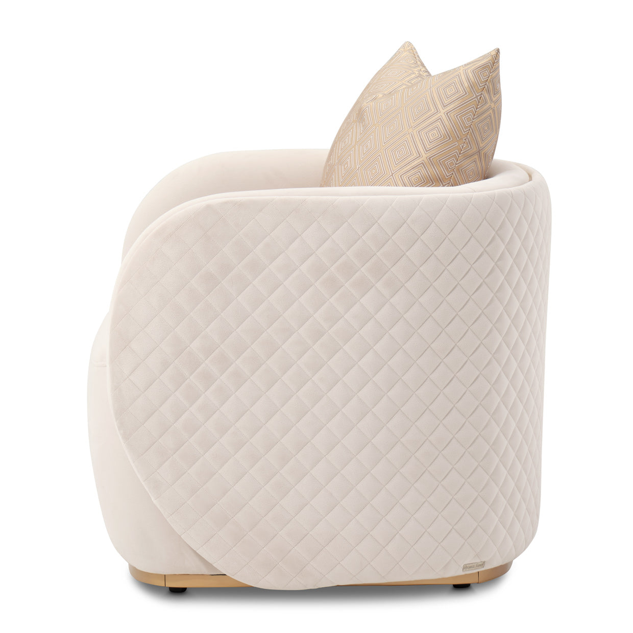 Ariana Accent Chair - Beige/Gold