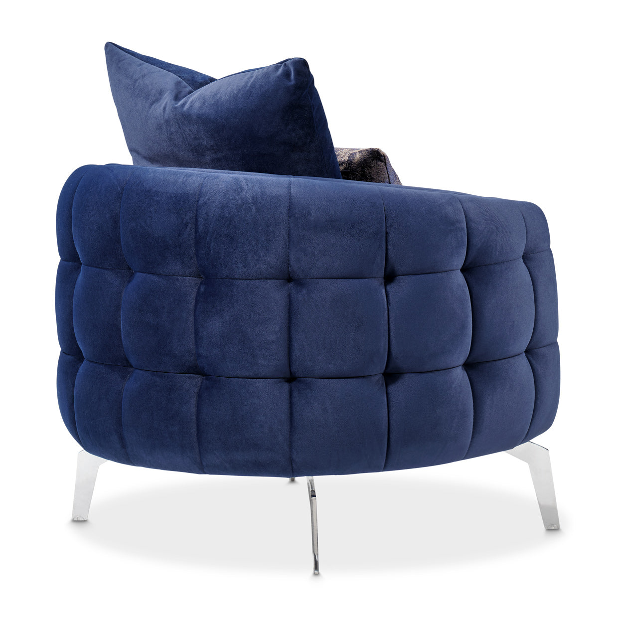 Celine Accent Chair - Indigo/Silver
