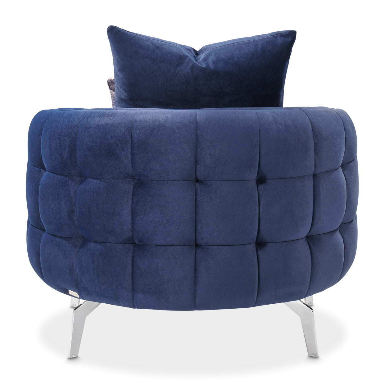 Celine Accent Chair - Indigo/Silver