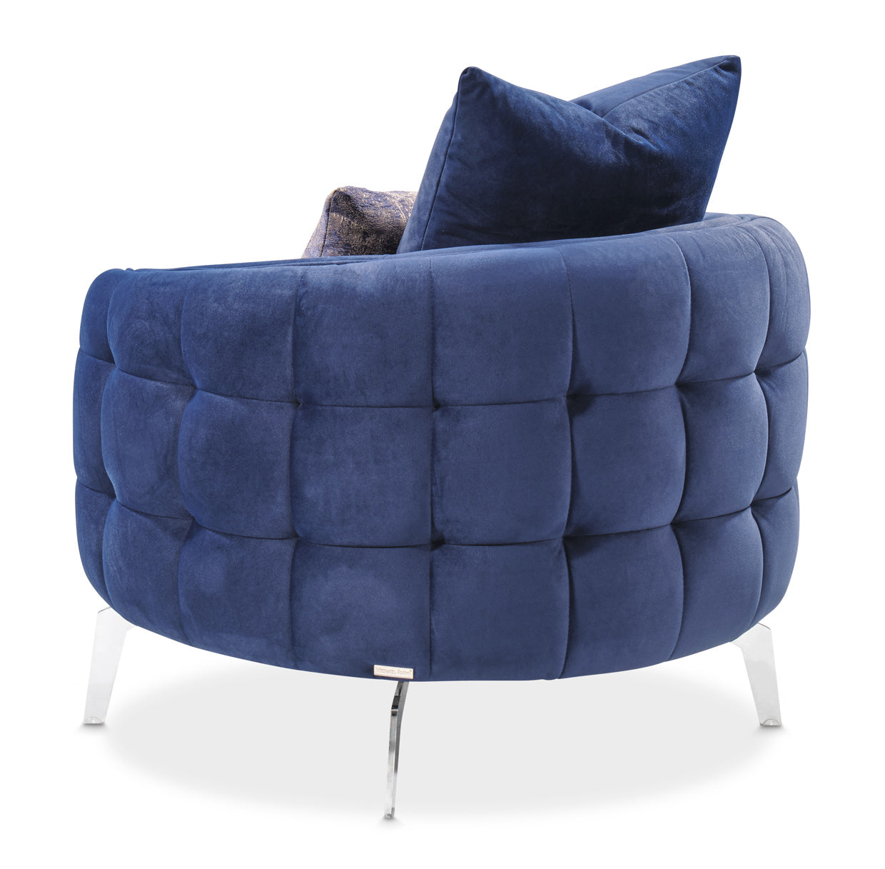 Celine Accent Chair - Indigo/Silver