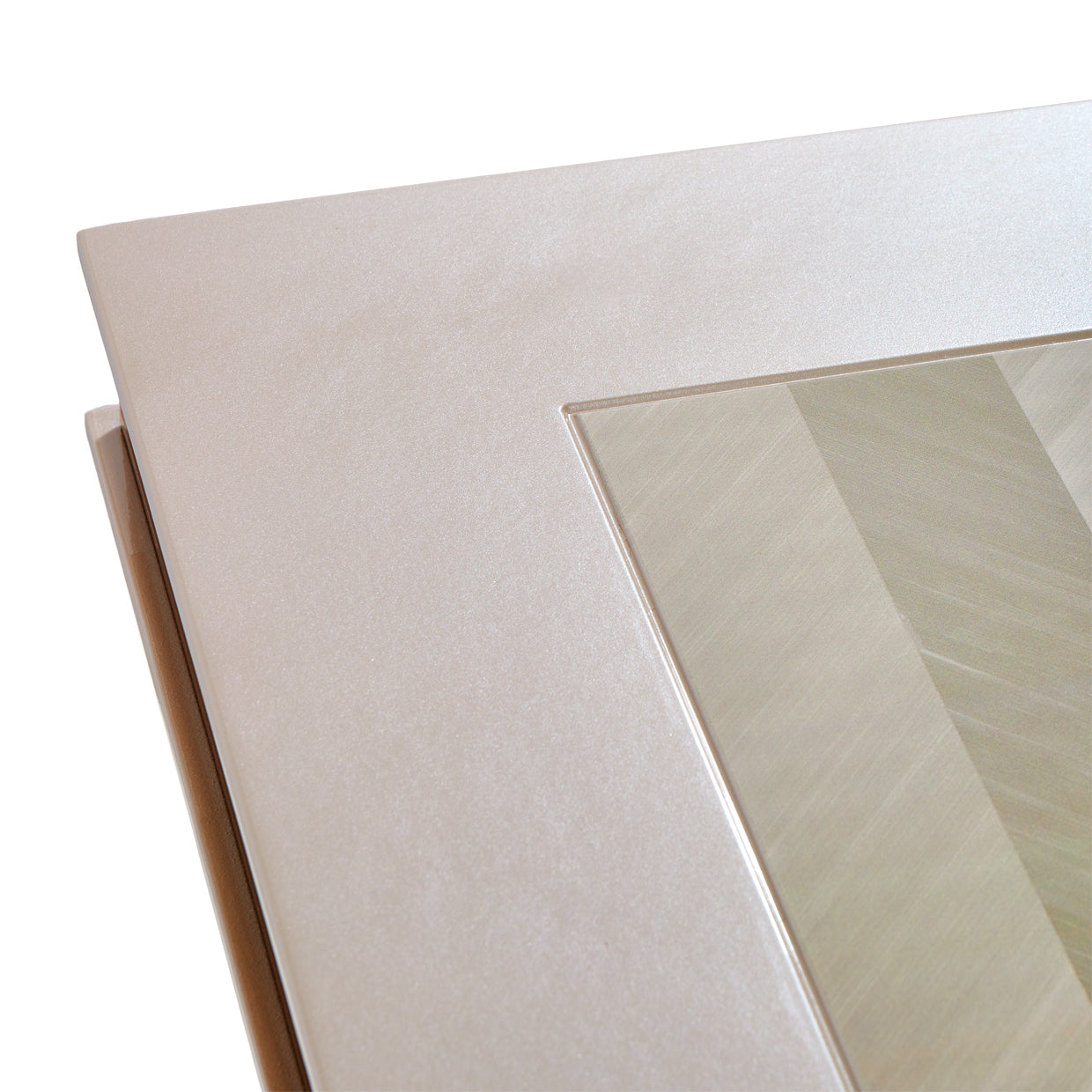 Carmela Double Pedestal Dining Table - Shimmer Ivory