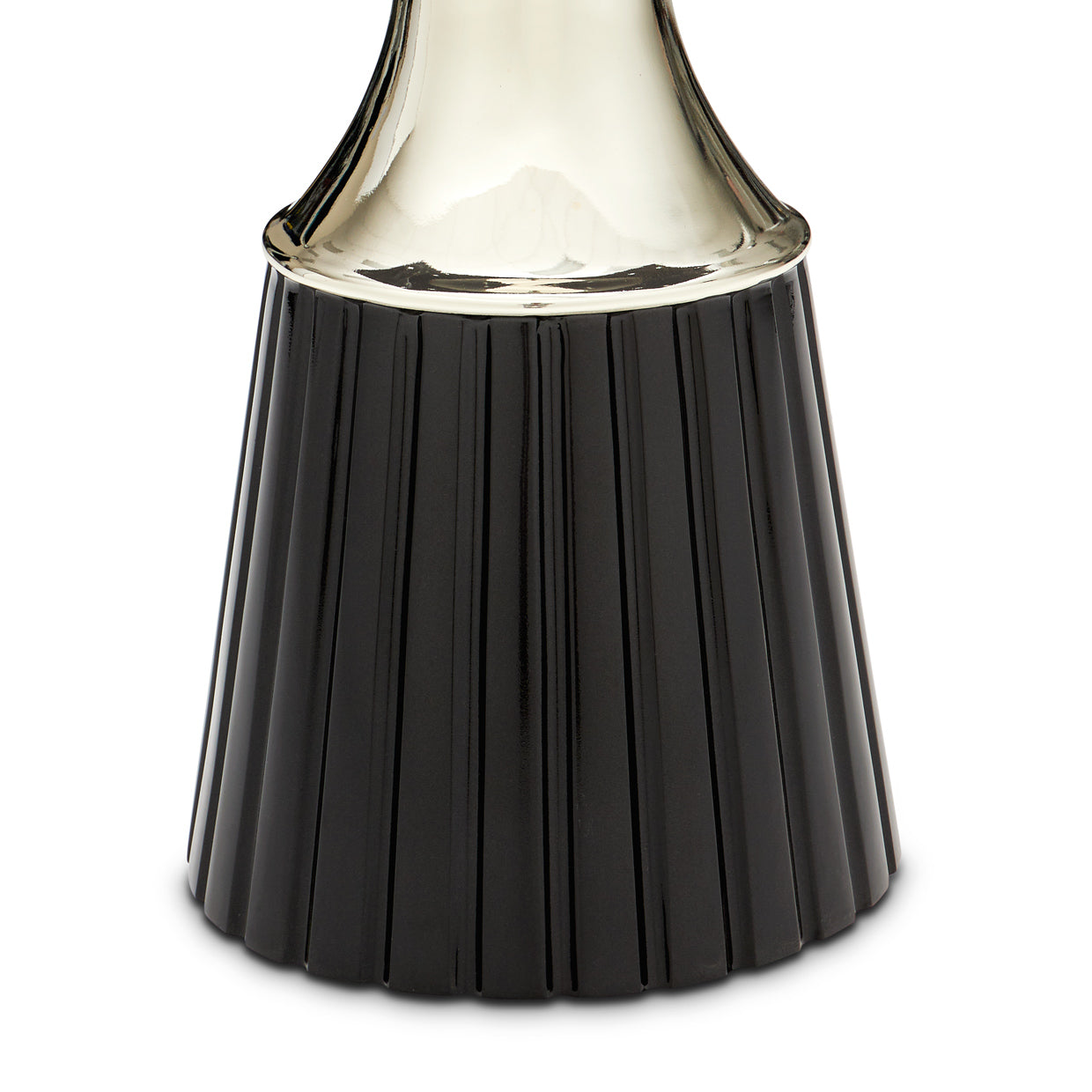 Carmela Double Pedestal Dining Table - Glossy Charcoal Sand