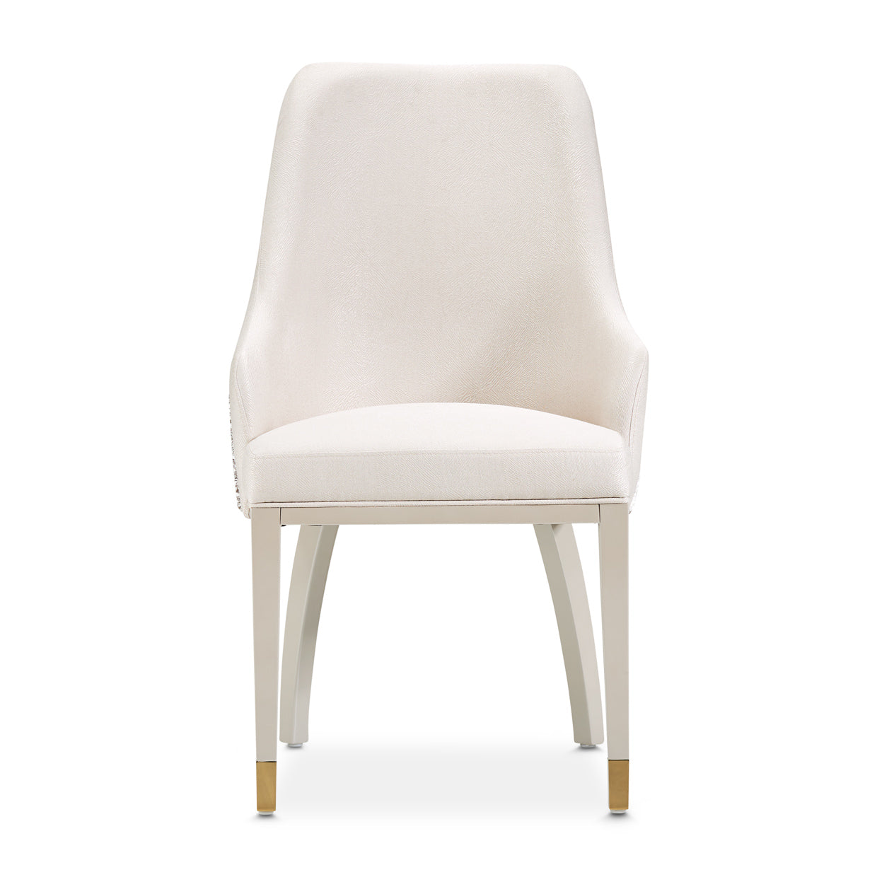 Carmela Dining Arm Chair - Almond/Shimmer Ivory