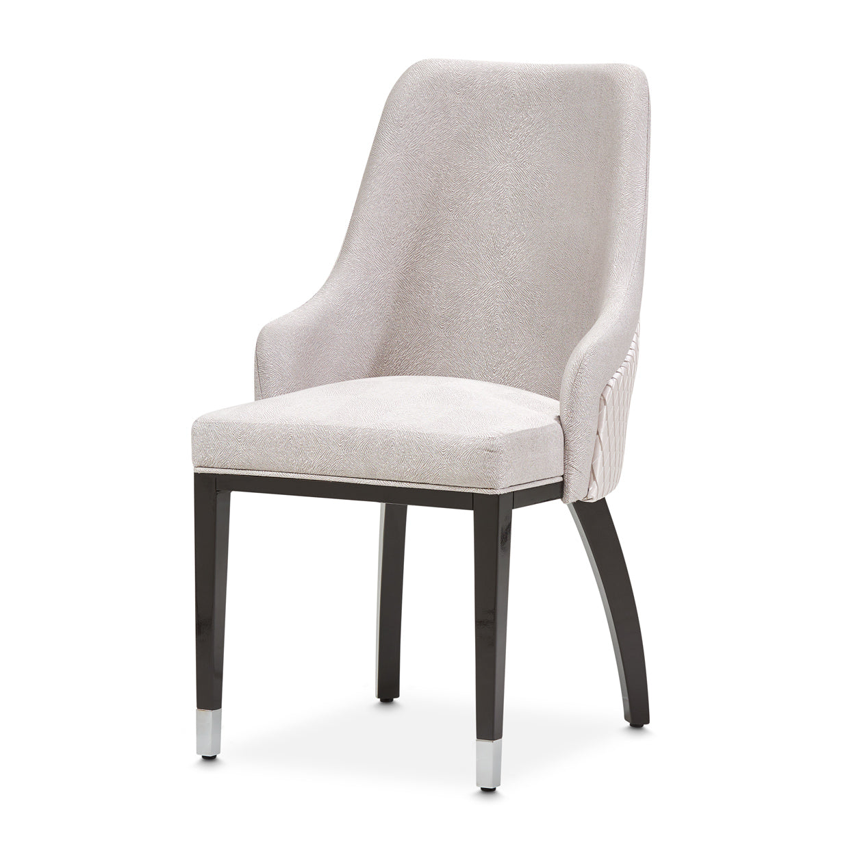 Carmela Dining Arm Chair - Zinc/Glossy Charcoal
