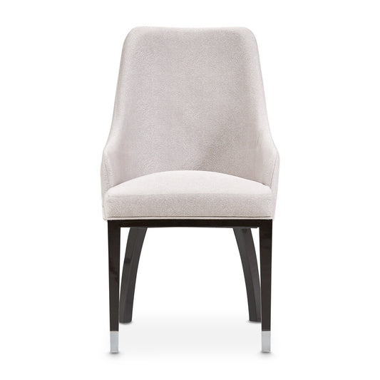 Carmela Dining Arm Chair - Zinc/Glossy Charcoal