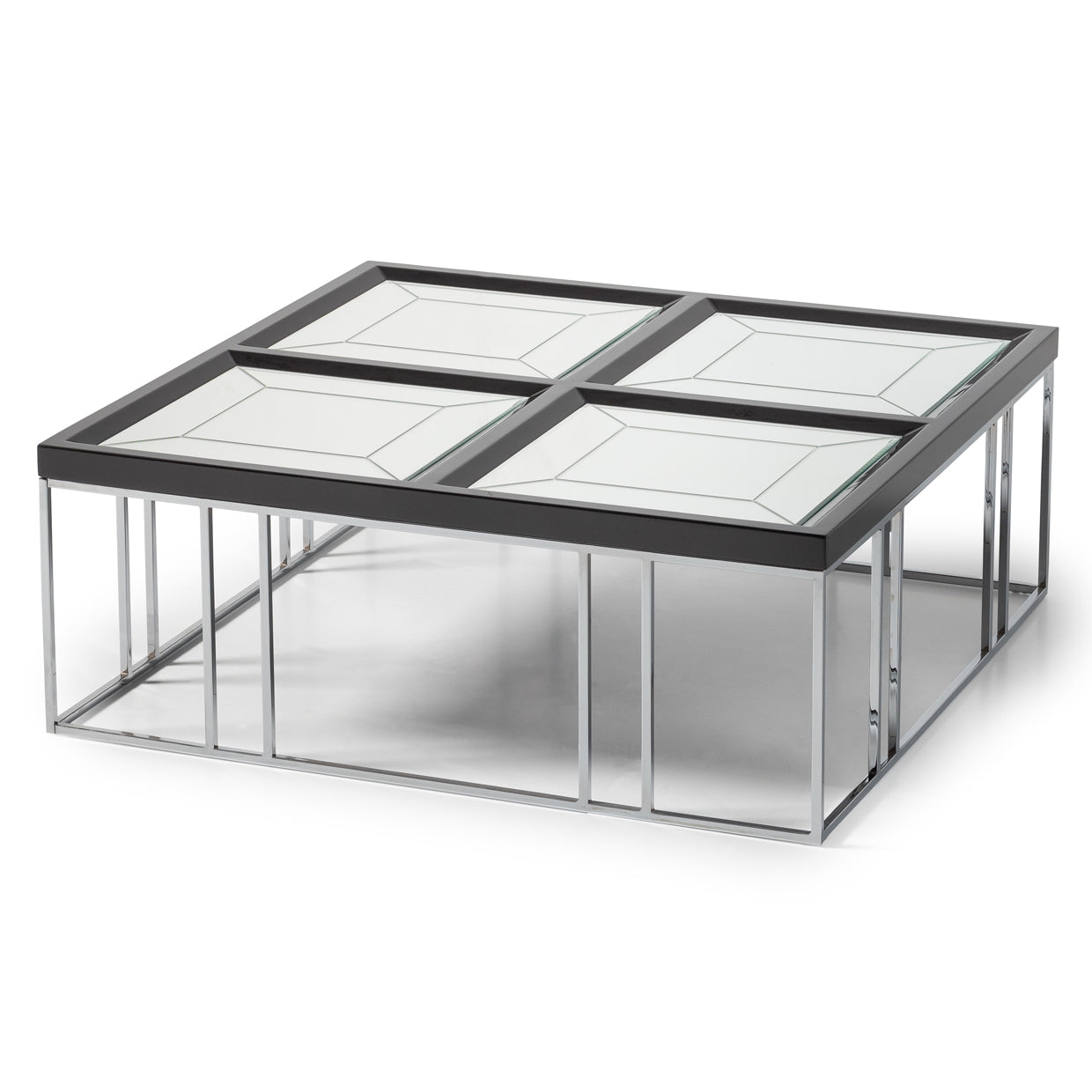 Carmela Cocktail Table - Glossy Charcoal