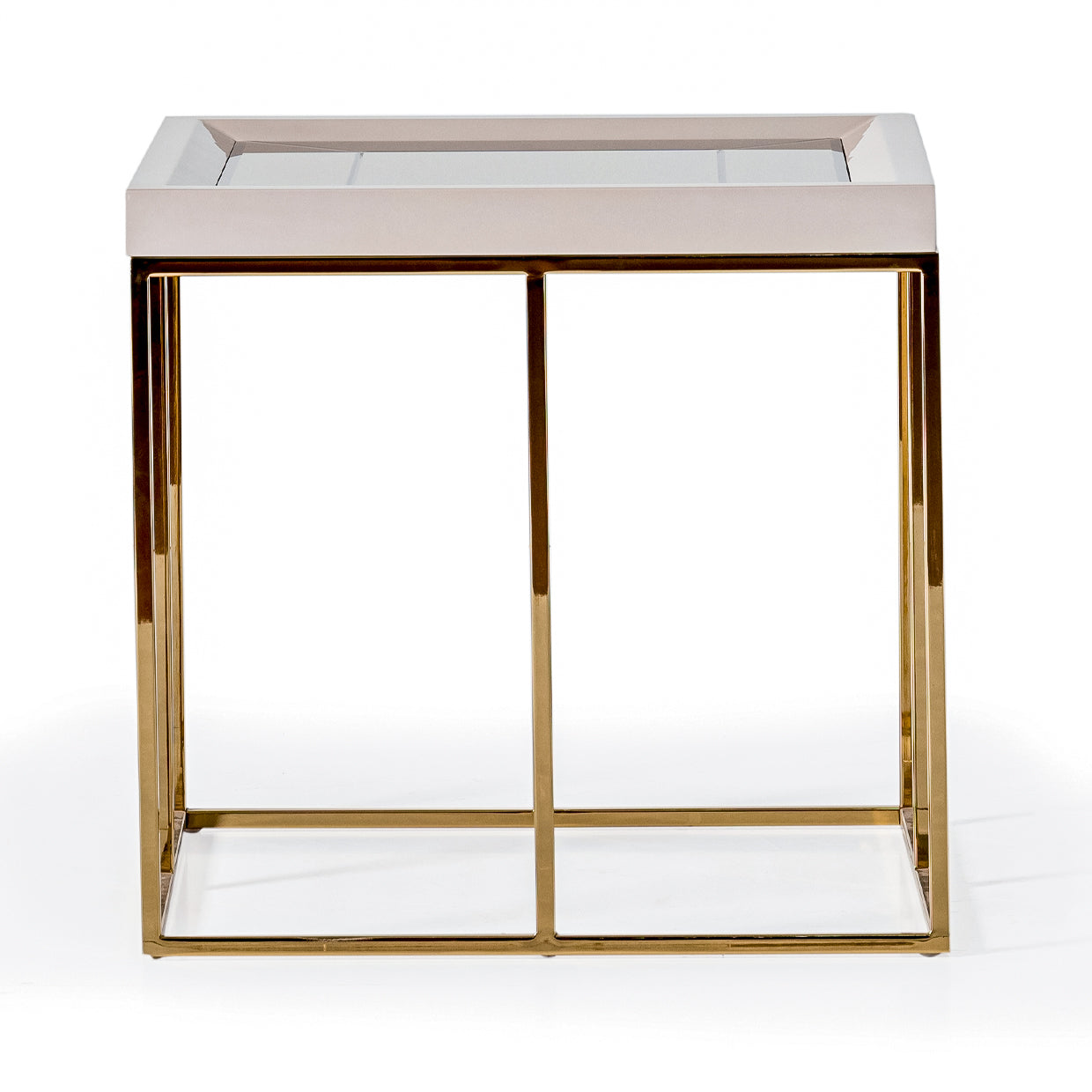 Carmela Side Table - Shimmer Ivory