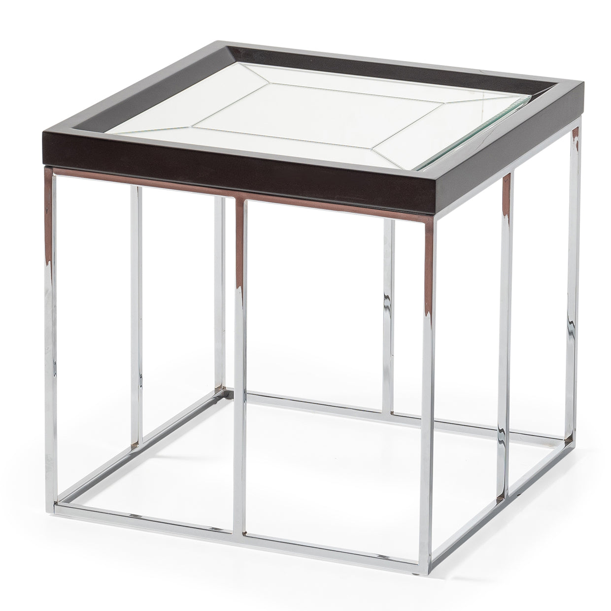 Carmela Side Table - Glossy Charcoal