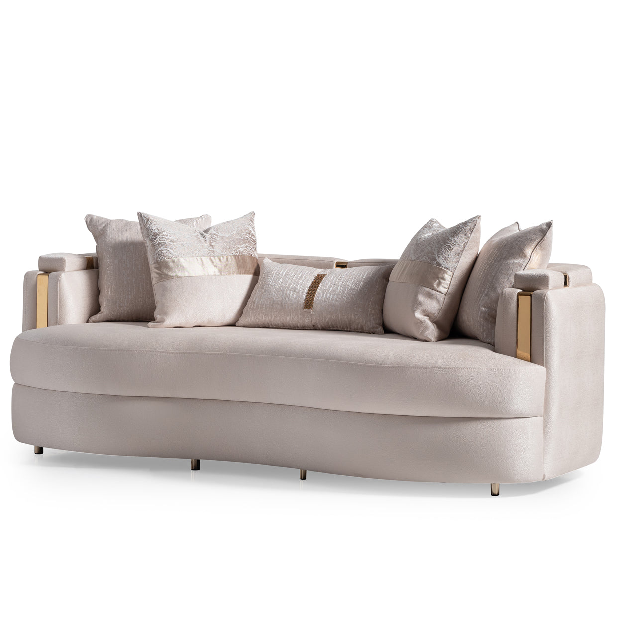 Carmela Standard Sofa - Almond/Gold