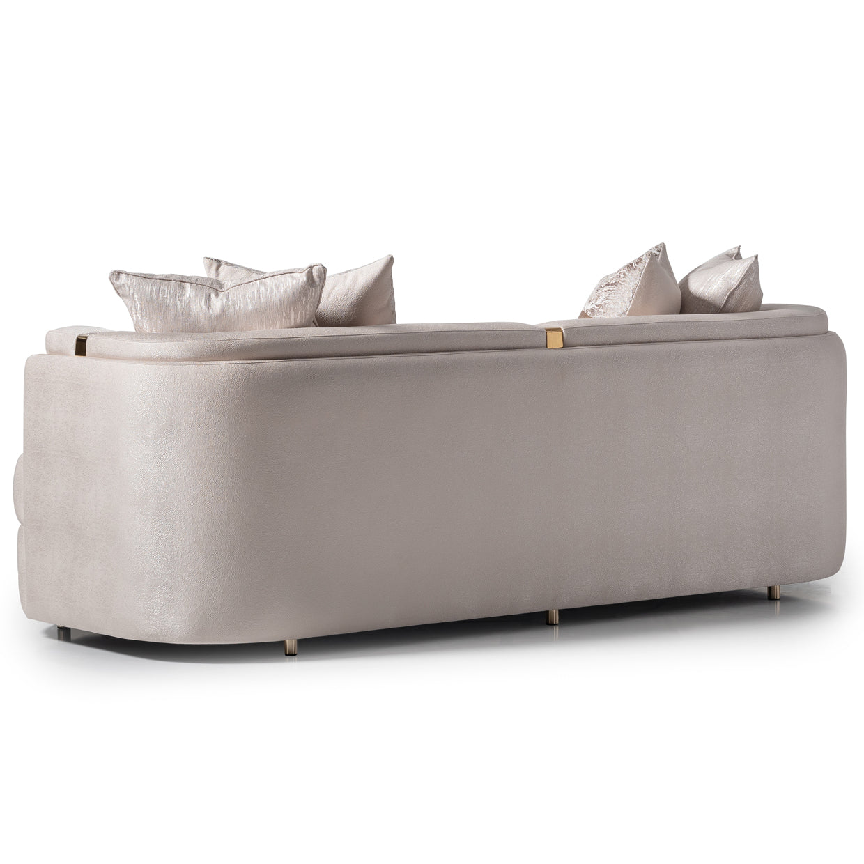 Carmela Standard Sofa - Almond/Gold