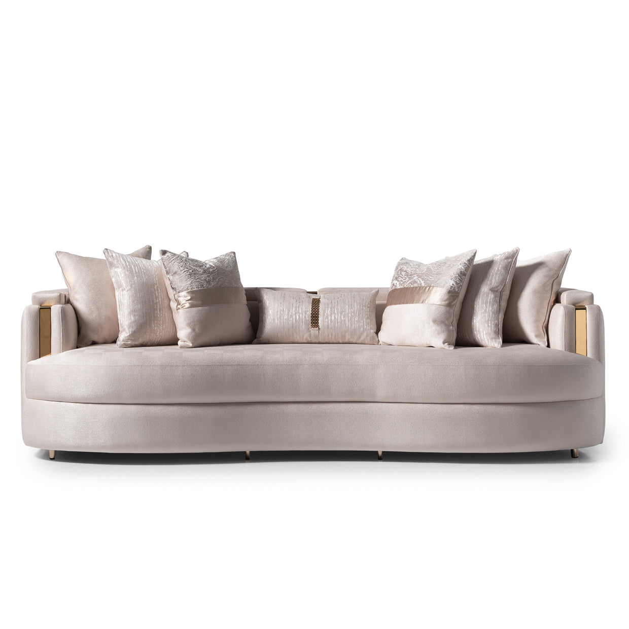 Carmela Mansion Sofa - Almond/Gold