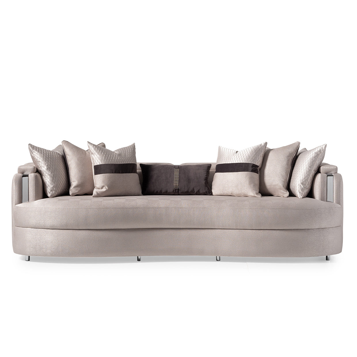 Carmela Mansion Sofa - Zinc/Silver